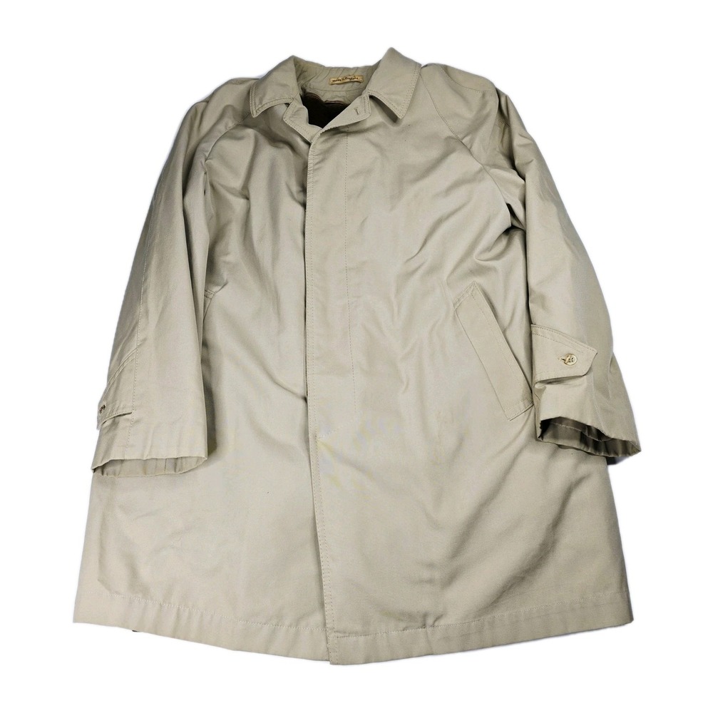 Baracuta Mexican Tailored By Trench Coat Beige Cotton Jacket Men's Outerwear